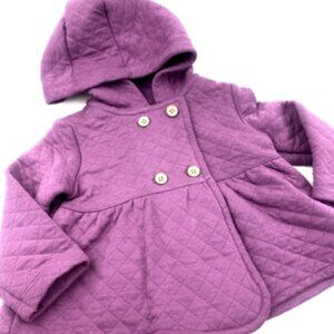 Baby Sweater Top Size 18m Toddler Purple Buttons Hooded Carter's Children Kids